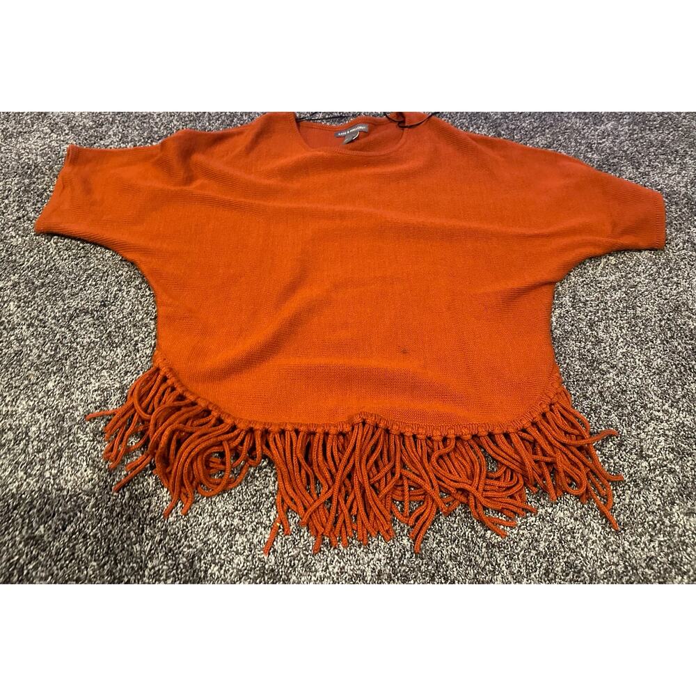 Kate & Mallory Fringe Knit Poncho Sweater